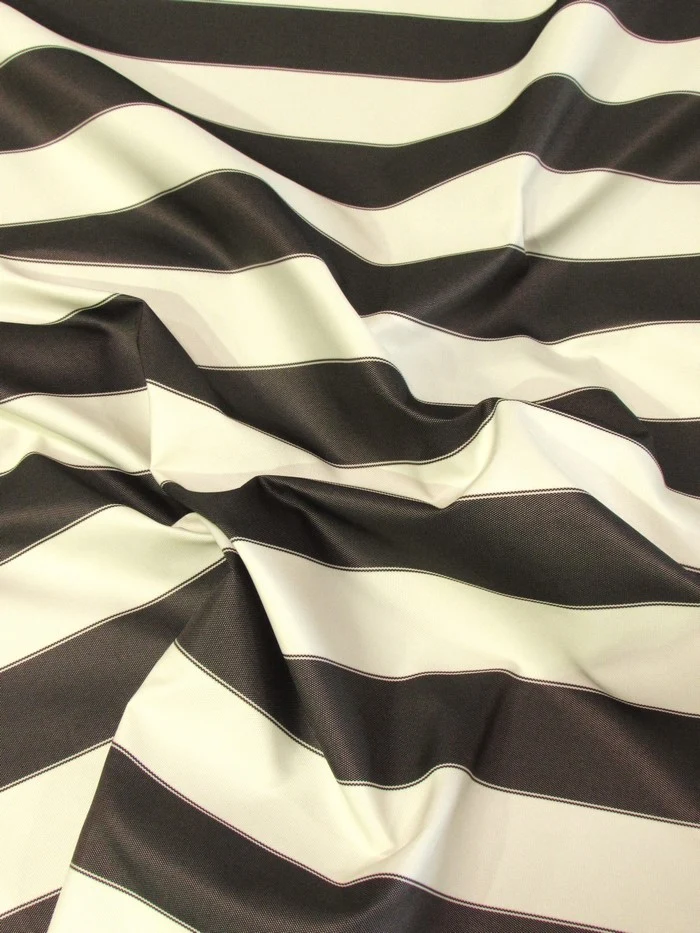 2 Tone Stripe Deck Canvas Outdoor Waterproof Fabric / Brown/Mocha / Sold By The Yard Closeout!!! - Image 3