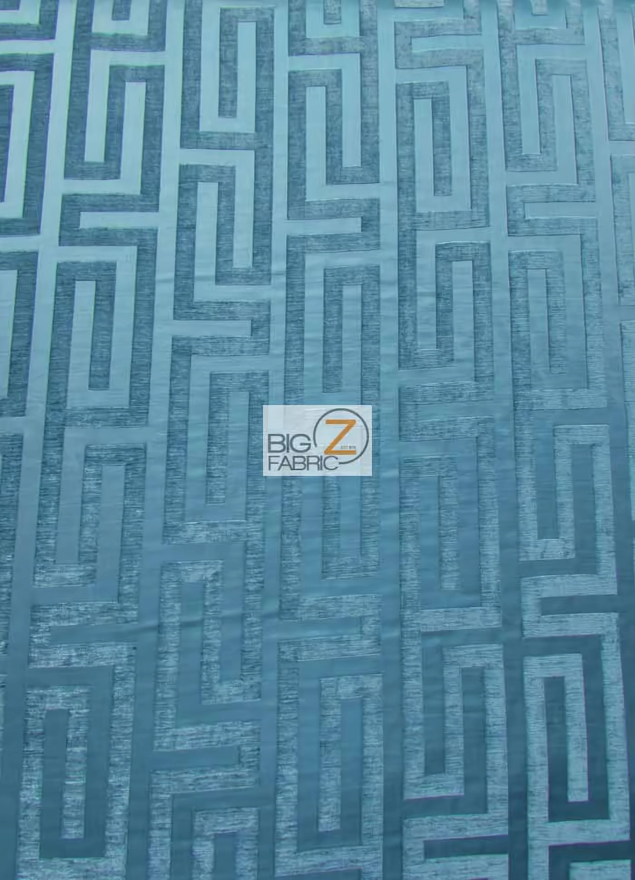 Abstract Trillium Maze Upholstery Fabric / Emerald / Sold By The Yard