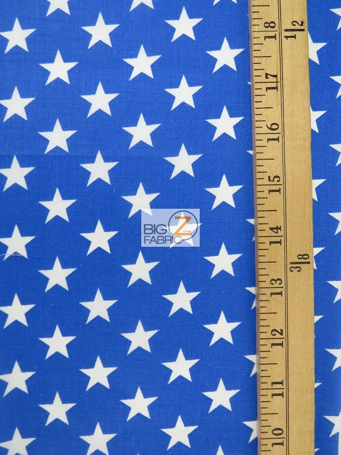 American Stars Poly Cotton Fabric / Red/White Stars / Sold By The Yard - Image 2