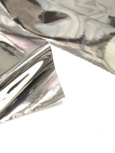 Orange Chrome Mirror Reflective Vinyl Fabric / Sold By The Yard - Image 3