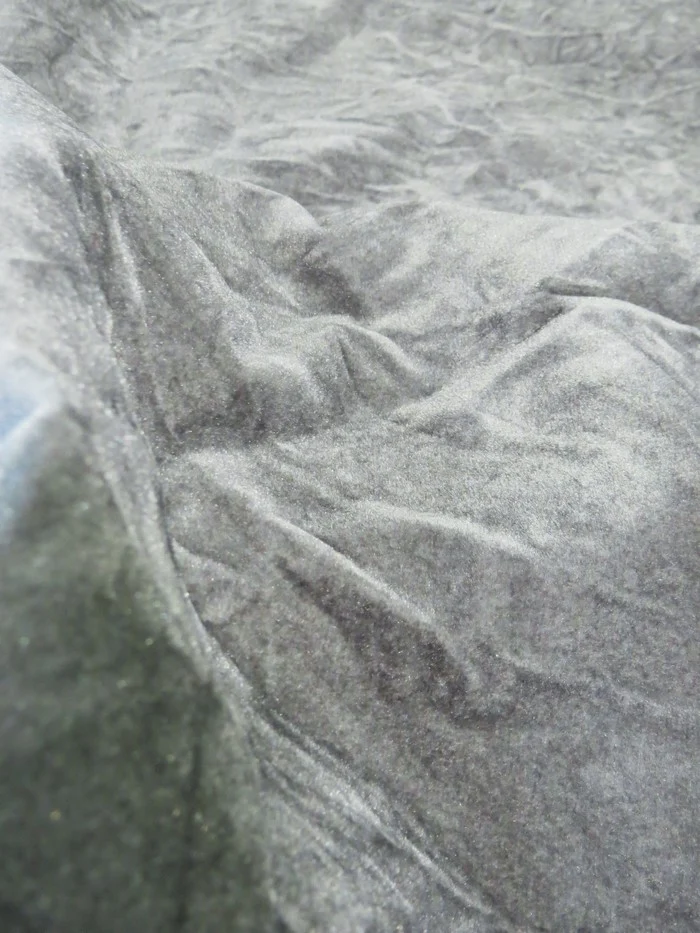 Crush Flocking Upholstery Velour Velvet Fabric / Tan / Sold By The Yard - Image 2