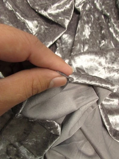 Crushed Stretch Velvet Costume Fabric / Light Gold / Sold By The Yard - Image 4