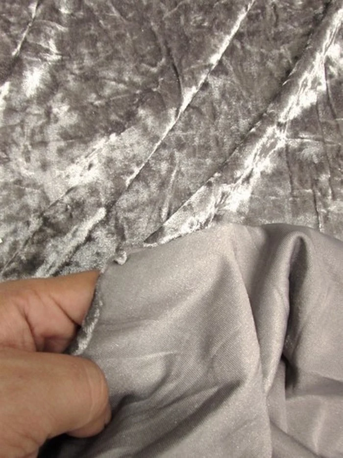 Crushed Stretch Velvet Costume Fabric / Magenta / Sold By The Yard - Image 4