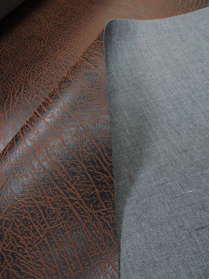 Espresso Distressed Velvet Flocking Vinyl / Sold by the Yard - Image 3
