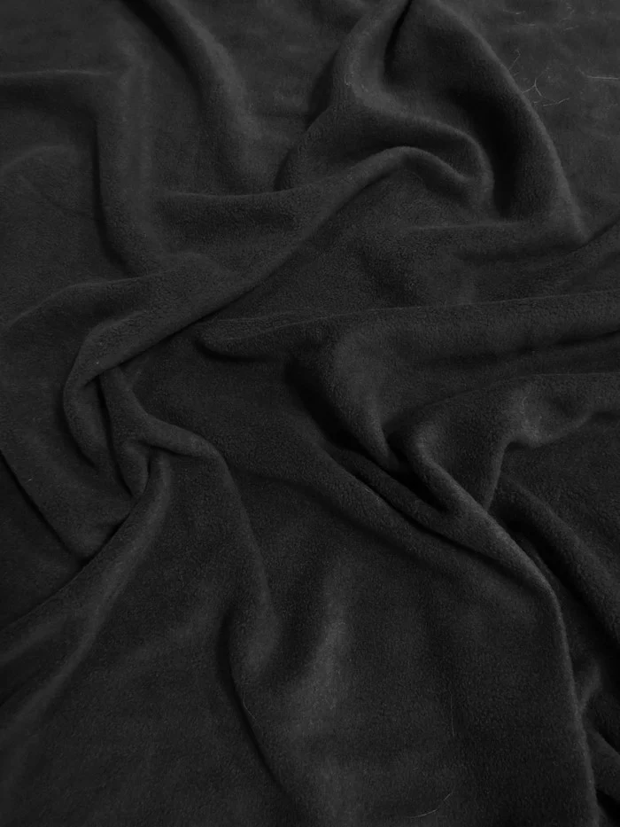 Fleece Fabric Solid / Black / 65 Yard Roll