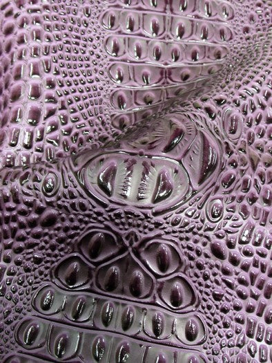 Mercury Silver Florida Gator 3D Embossed Vinyl Fabric / Sold By The Yard - Image 6