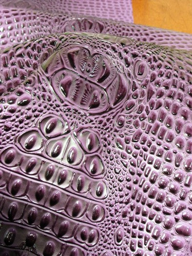 Reptile Yellow Florida Gator 3D Embossed Vinyl Fabric - Image 3