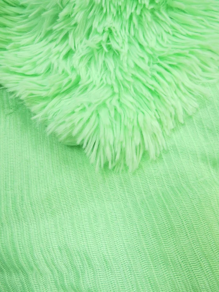 Joann Deadstock Baby Monster Costume Faux Fur - Kelly Green - Image 6