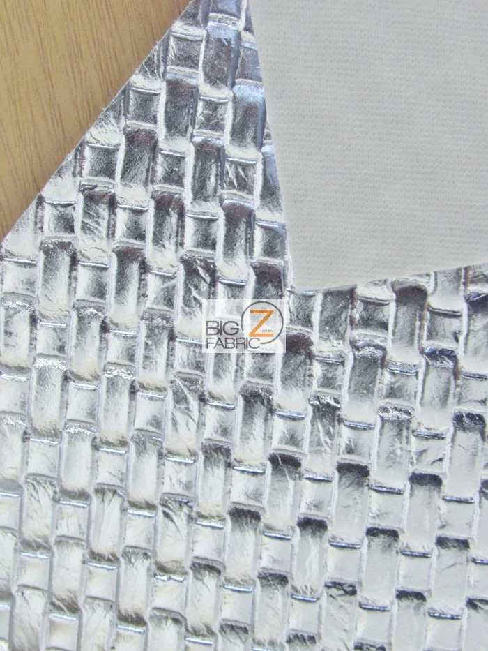Lattice Basket Weave Upholstery Vinyl Fabric / White / Sold By The Yard Closeout!!! - Image 3