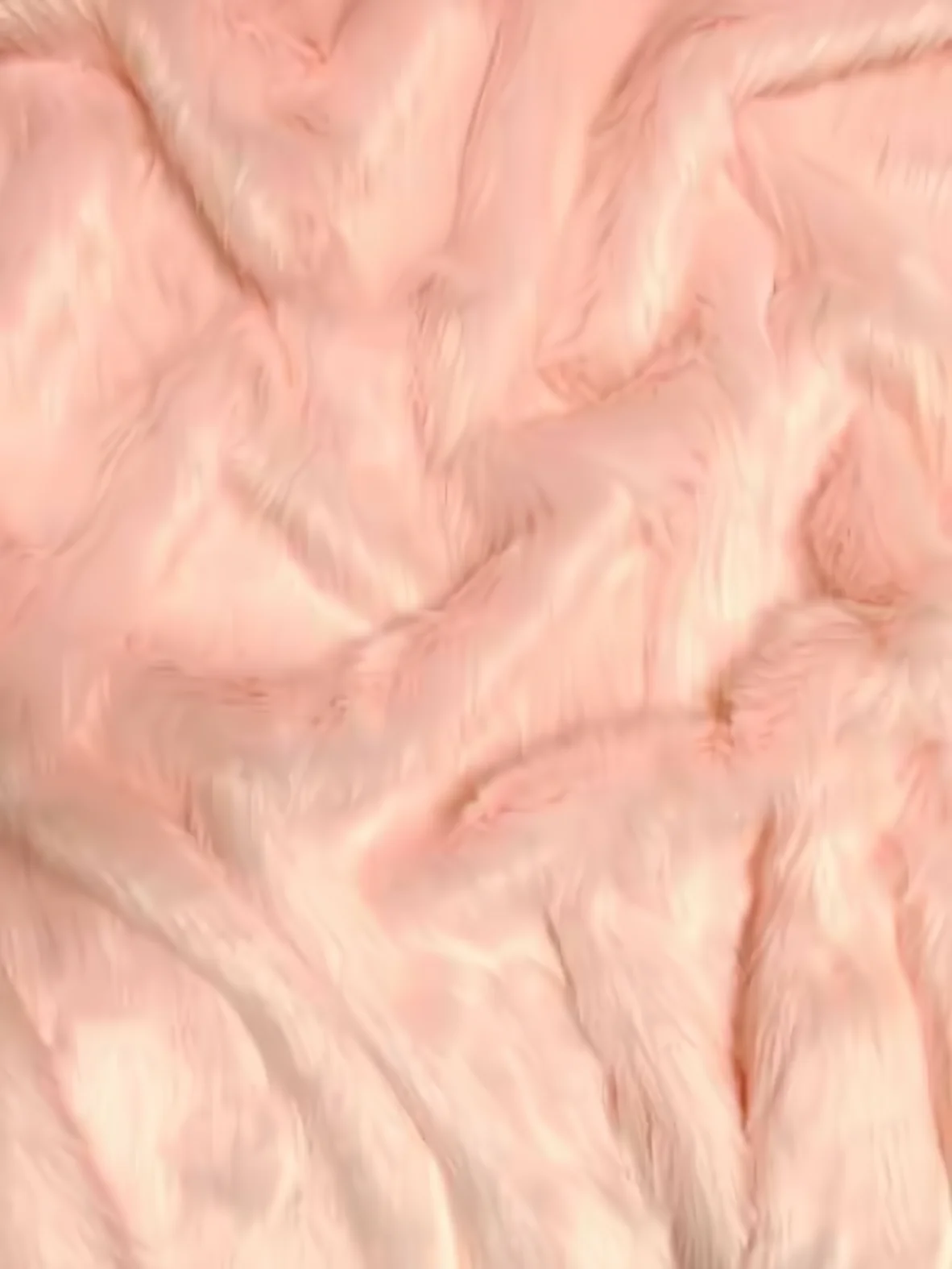 Light Pink Solid Shaggy Long Pile Faux Fur Fabric / Sold By The Yard (Closeout)