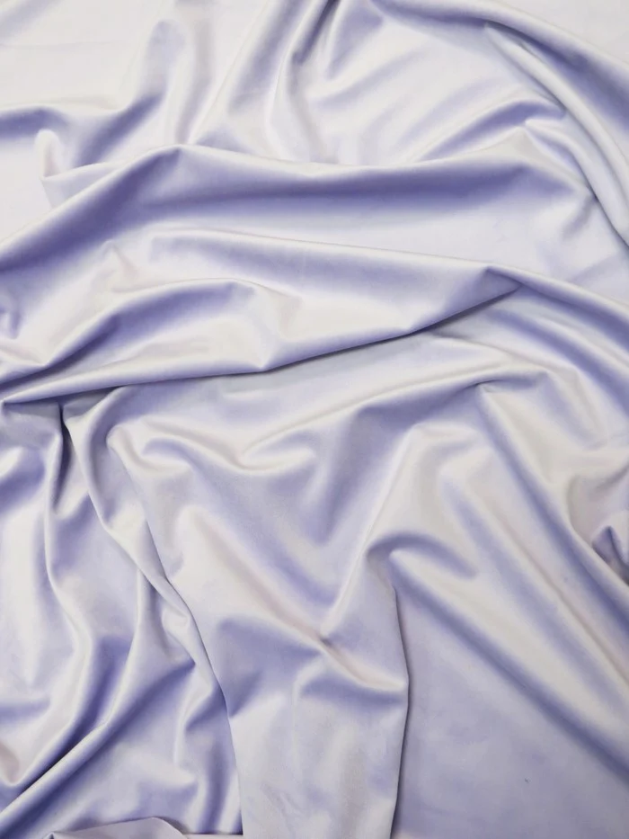 Matte Butter Velvet Drapery Upholstery Fabric / Silver / Sold By The Yard - Image 2