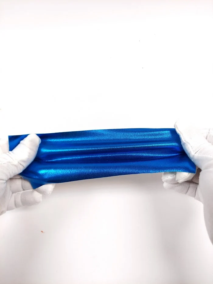 Metallic Foil Spandex Fabric / Silver / Stretch Lycra Sold By The Yard - Image 4