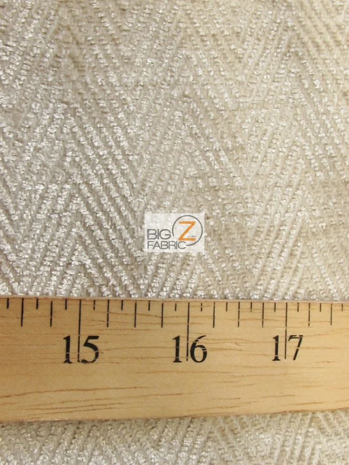 Mini Chevron Upholstery Fabric / Ice / Sold By The Yard - Image 2