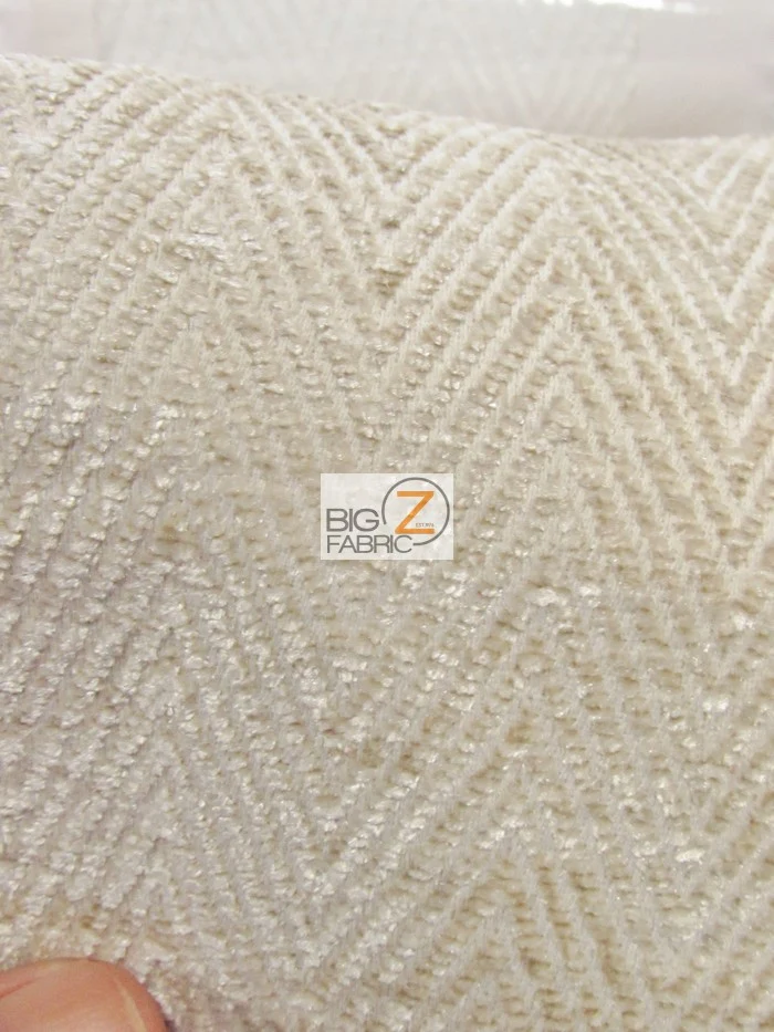 Mini Chevron Upholstery Fabric / Stone / Sold By The Yard - Image 3