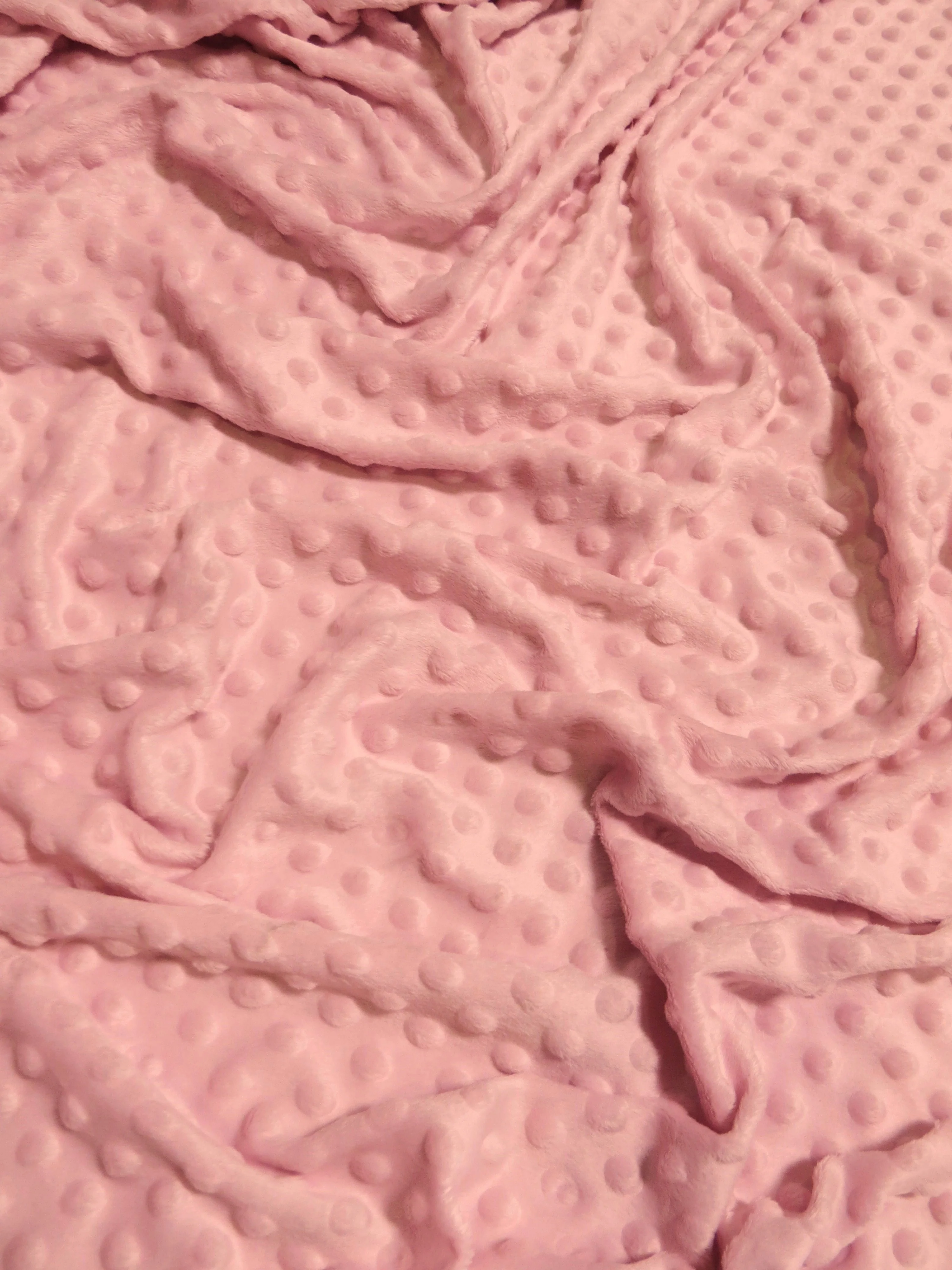 Coral Minky Dimple Dot Baby Soft Fabric / Sold By The Yard