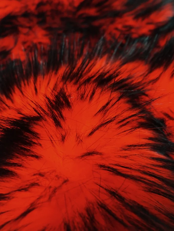 Neon Pink/Black Poison Spike Shag Faux Fur Fabric / Sold by the Yard - Image 5