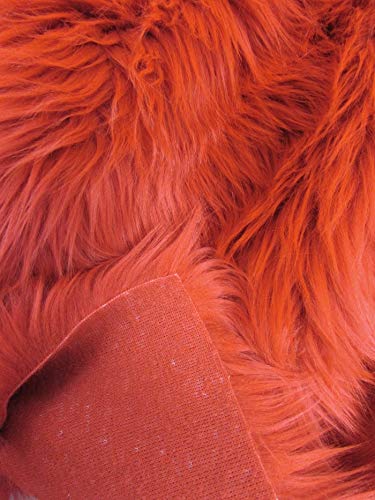 Neon Green UV Reactive Solid Shaggy Faux Fur Fabric / Sold By The Yard - Image 3