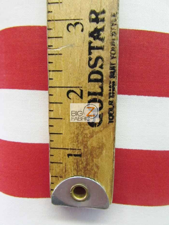Poly Cotton 1 Inch Stripe Fabric / Red/Black / 50 Yard Bolt - Image 2