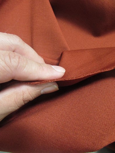 Ponte De Roma Jersey Knit Spandex Fabric / Cream / Sold By The Yard - Image 4