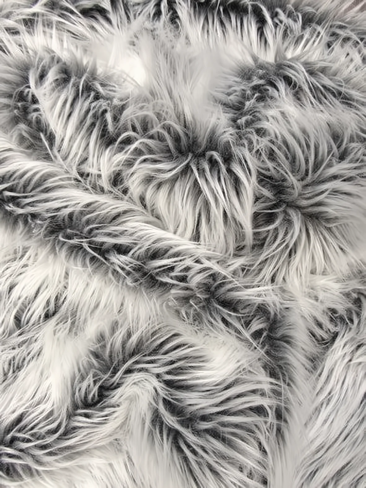 Second Quality Solid Shaggy Long Pile Faux Fur - Image 7