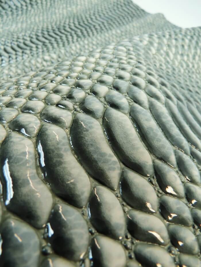 Shiny 3D Serpent Snake Embossed Vinyl Fabric / Mamba Black / By The Roll - 30 Yards - Image 4