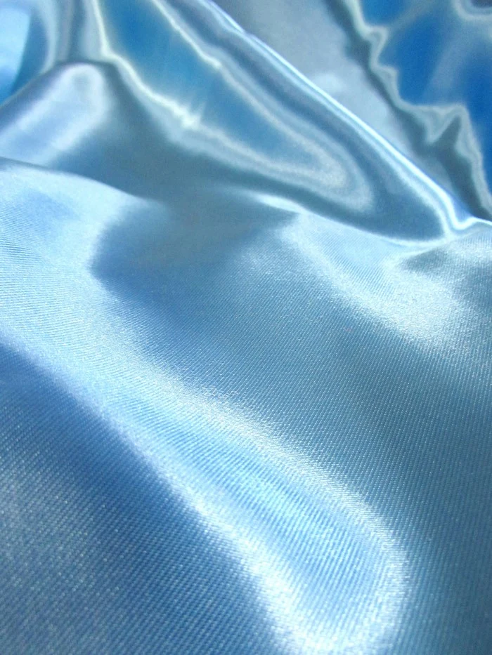 Solid Medium Weight Shiny Satin Fabric / Fuchsia - Image 2
