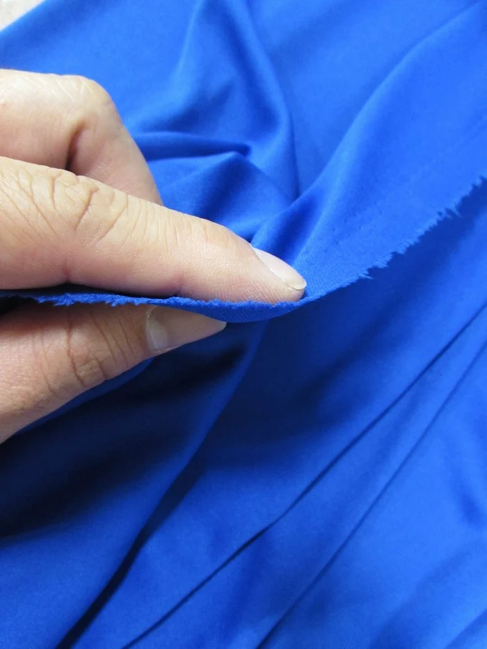 Solid Polyester Interlock Knit Fabric  / Royal Blue / Sold By The Yard - Image 4