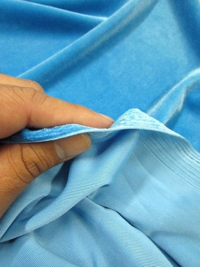 Stretch Velvet Velour Spandex 360 Grams Costume Fabric / Eggplant / Sold By The Yard - Image 3