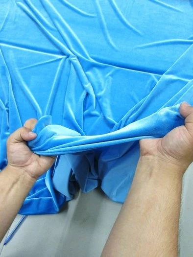 Stretch Velvet Velour Spandex 360 Grams Costume Fabric / Yellow / Sold By The Yard - Image 5