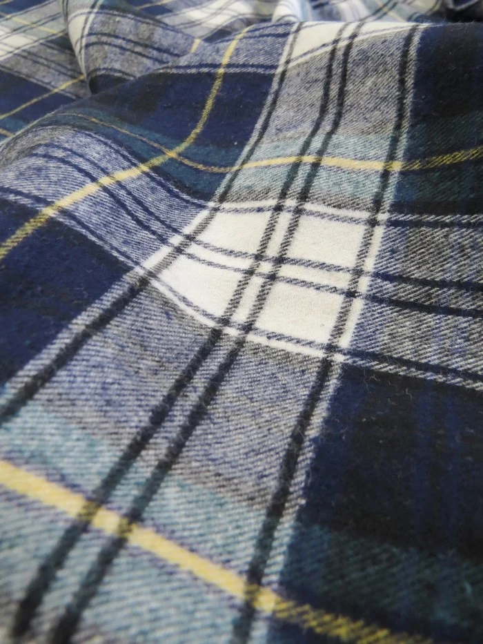 Tartan Plaid Uniform Apparel Flannel Fabric / Black/Red - Image 4