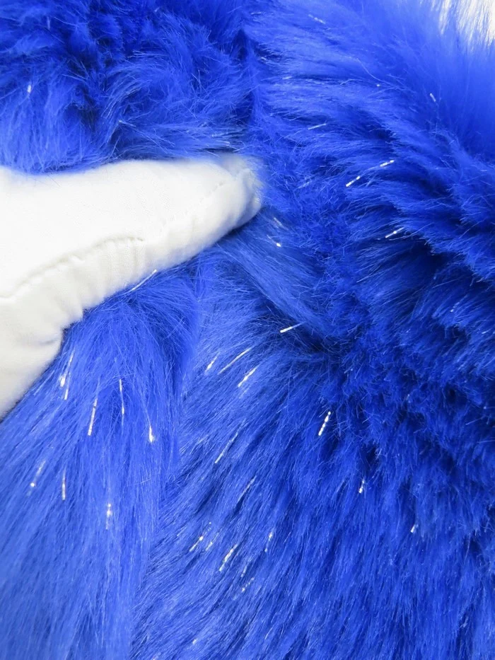 Tinsel Tip Short Shag Faux Fur / Lime  Silver / Sold By The Yard - Image 4