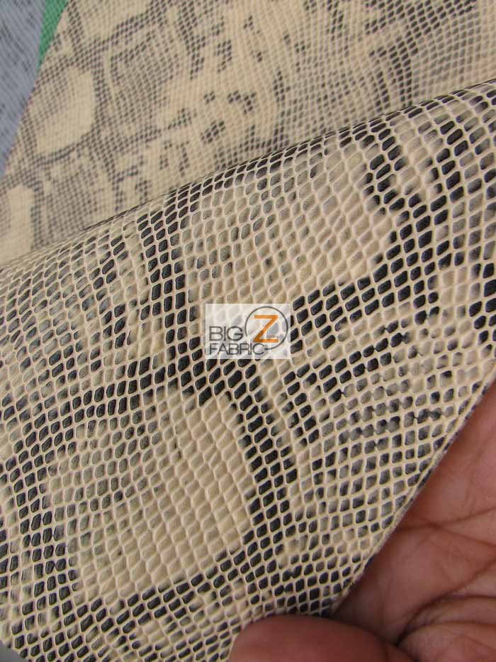 Tropic Sopythana Python Snake Vinyl Fabric / Devil Blue / By The Roll - 30 Yards - Image 3