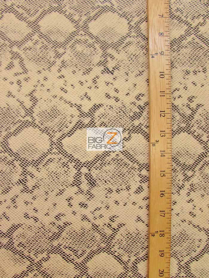 Liquid Silver Tropic Sopythana Python Snake Vinyl Fabric / Sold By The Yard Closeout!!! - Image 2