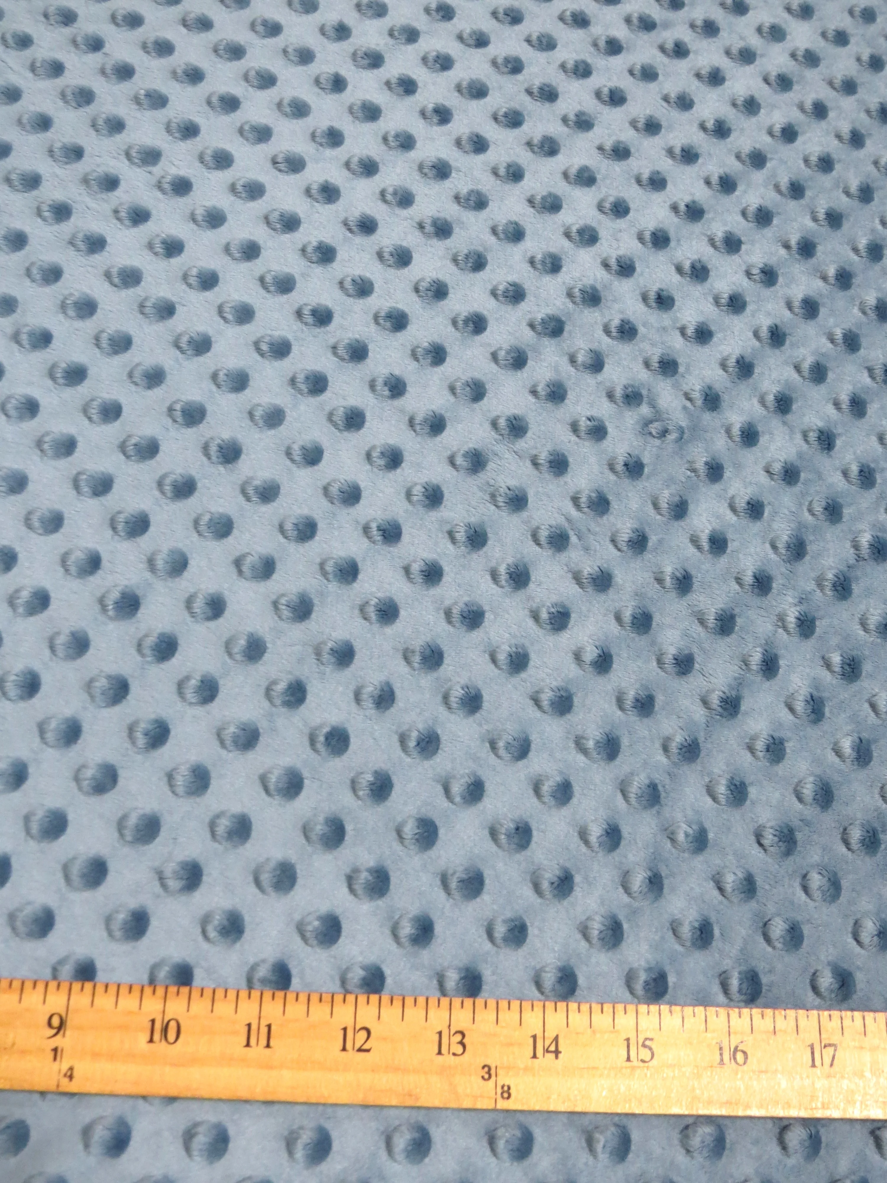 Ivory Minky Dimple Dot Baby Soft Fabric / Sold By The Yard - Image 3