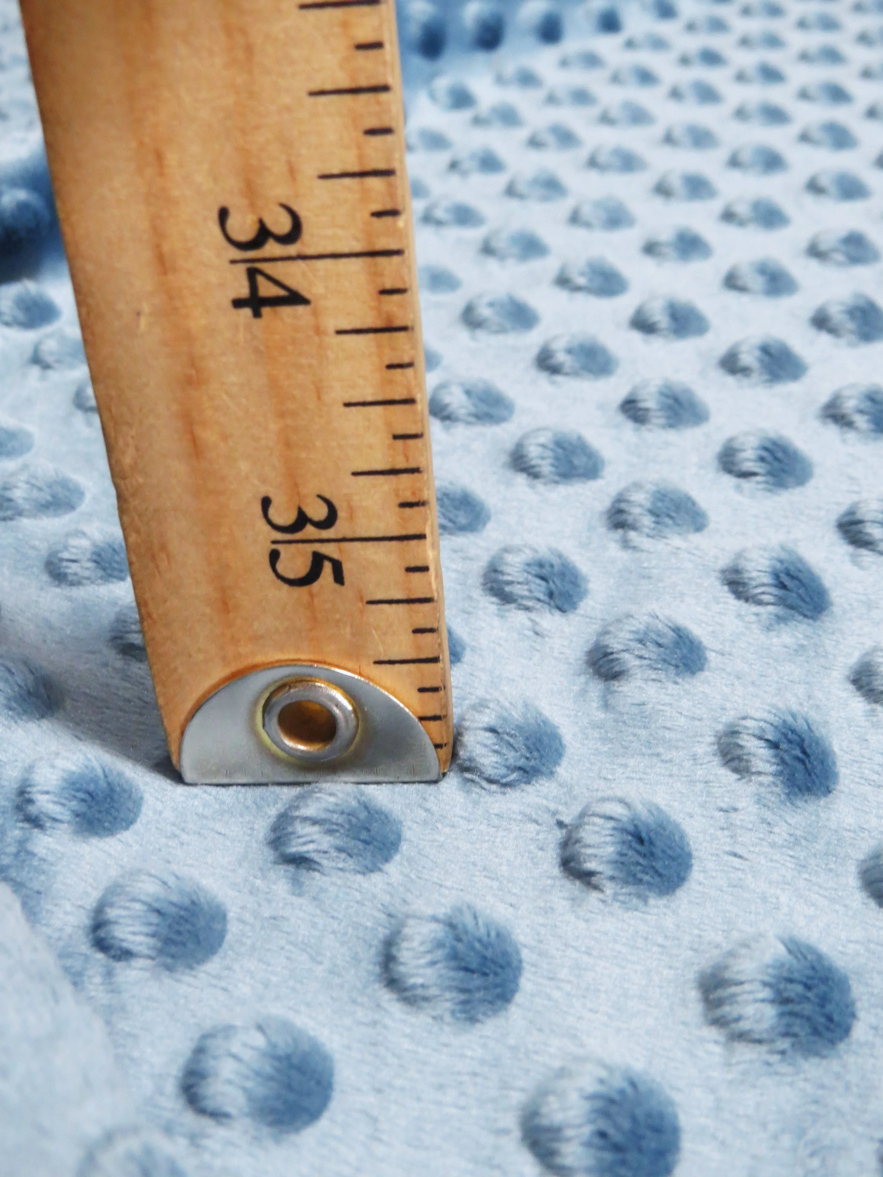 Ivory Minky Dimple Dot Baby Soft Fabric / Sold By The Yard - Image 5