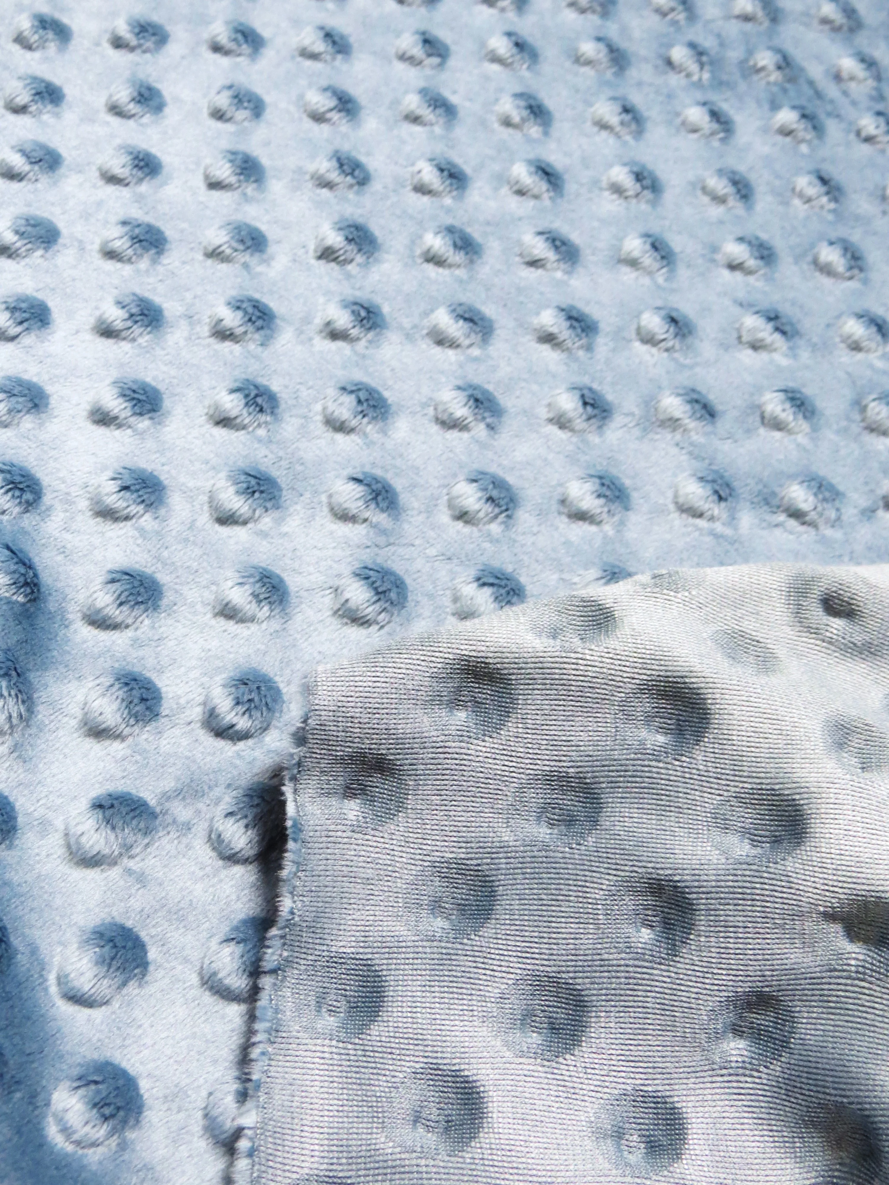 Ivory Minky Dimple Dot Baby Soft Fabric / Sold By The Yard - Image 6