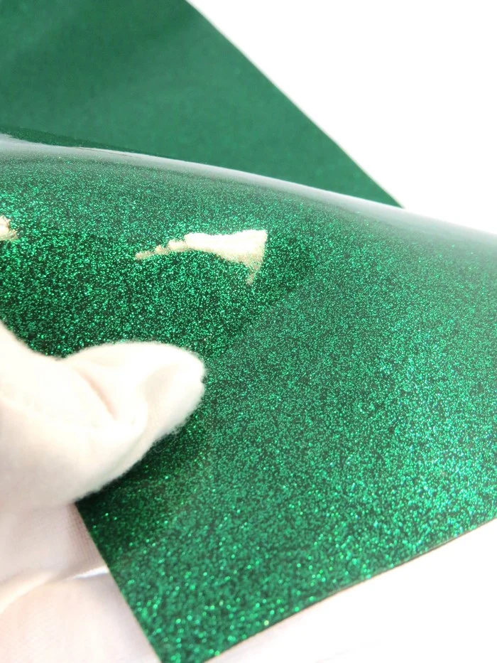 Ultra Sparkle Glitter Upholstery Vinyl Fabric DuroLast&reg; / WHITE / Sold by The Yard - Image 2