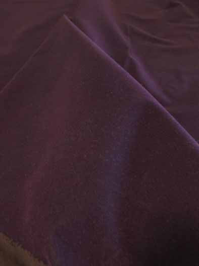 Upholstery Grade Solid Flocking Velvet Fabric / Dark Purple / 40 Yards Roll - Image 2