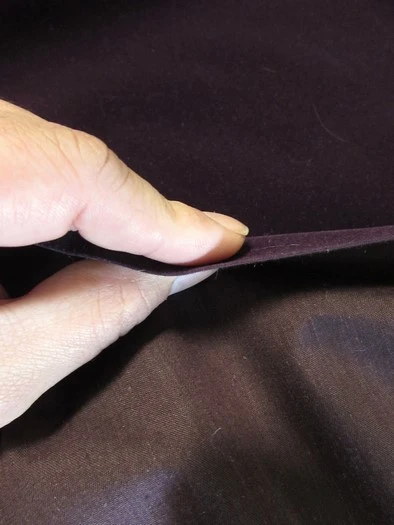 Upholstery Grade Solid Flocking Velvet Fabric / Navy Blue / Sold By The Yard - Image 3
