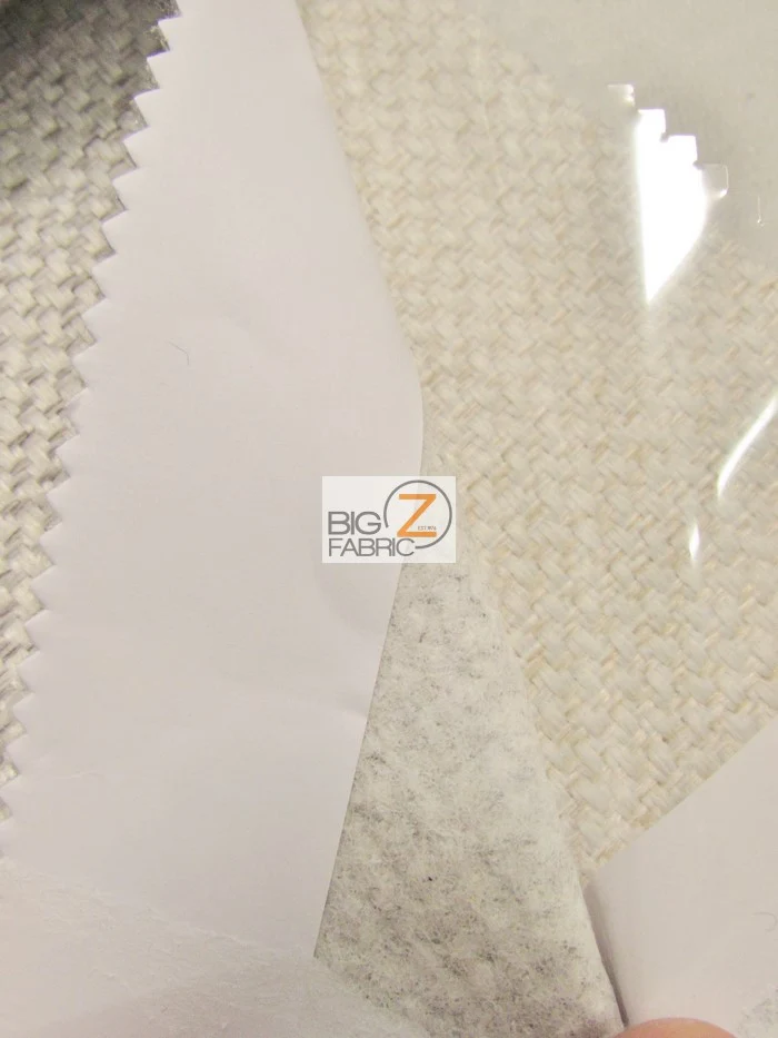 Vintage Lattice Textured Upholstery Fabric / Tusk / Sold By The Yard - Image 4