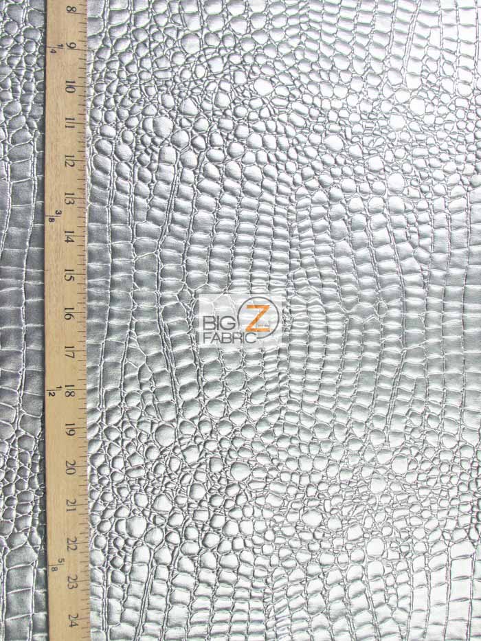 Vinyl Faux Fake Leather Pleather Embossed Shiny Alligator Fabric / Pink / By The Roll - 30 Yards - Image 4