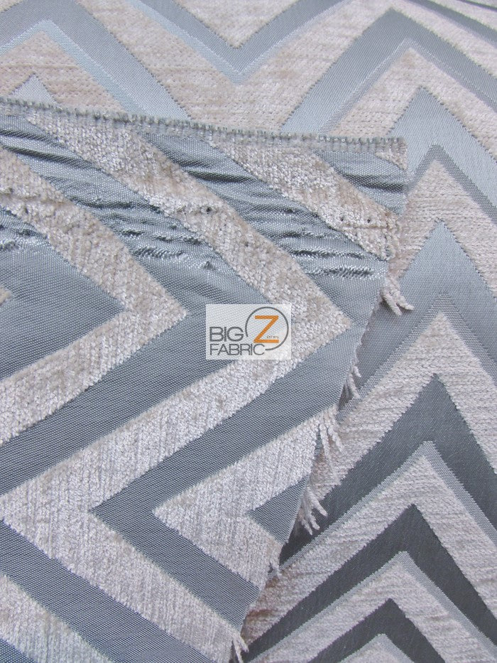 Zig Zag Chevron Upholstery Fabric / Sage / Sold By The Yard - Image 2